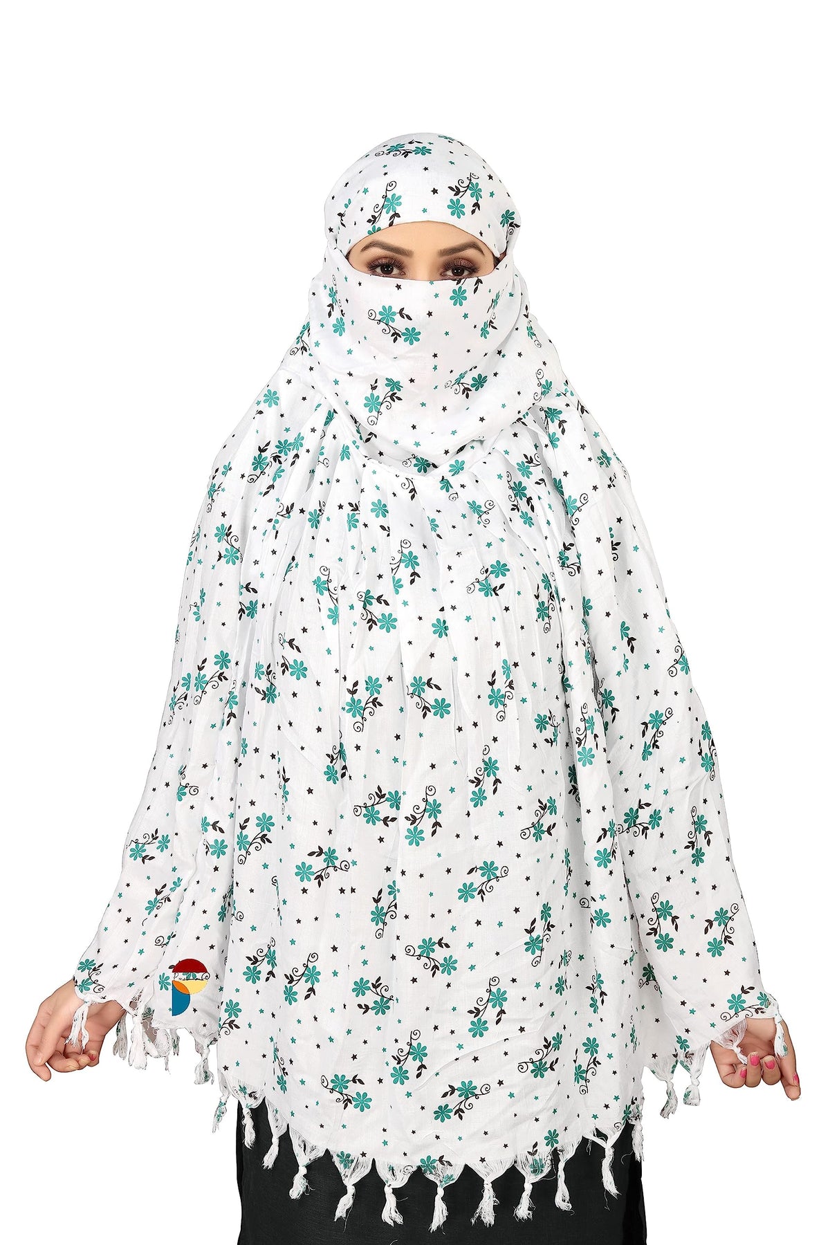 PRACHARAN Cotton Innovative Stylish Flower Printed Pattern Fancy Scarf With Sun Protection Cover Face Cotton Driving Scarf for Women's and Girls, For Female, Multicolor