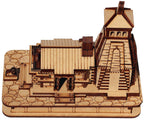 Future Generation v Group Wooden Mahadev Kedarnath Miniature Temple | Hand Crafted Wooden Temple for Car Dashboard, Gifting and ShowPiece (Modern)