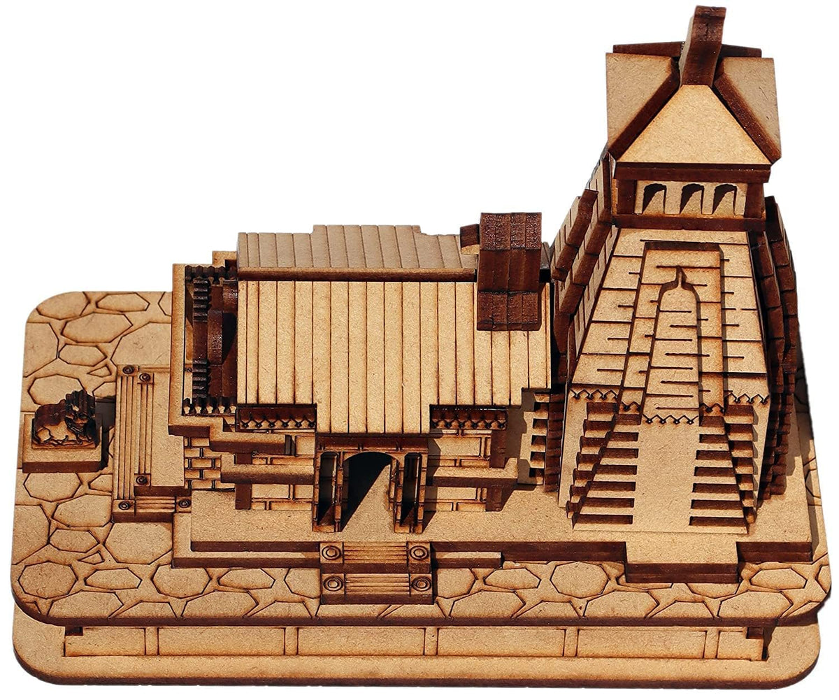 Future Generation v Group Wooden Mahadev Kedarnath Miniature Temple | Hand Crafted Wooden Temple for Car Dashboard, Gifting and ShowPiece (Modern)