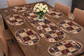 Table Mats Set of 6 with Table Runner - Non Slip, Heat Resistant, Jute Cotton Blend for Dining Room Decor (Americana) Kafalo