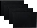 BURRDOFF (Set of 4) Premium Rubber Bar Mat 45x30cm Service Mat,Countertop (Black) Kafalo