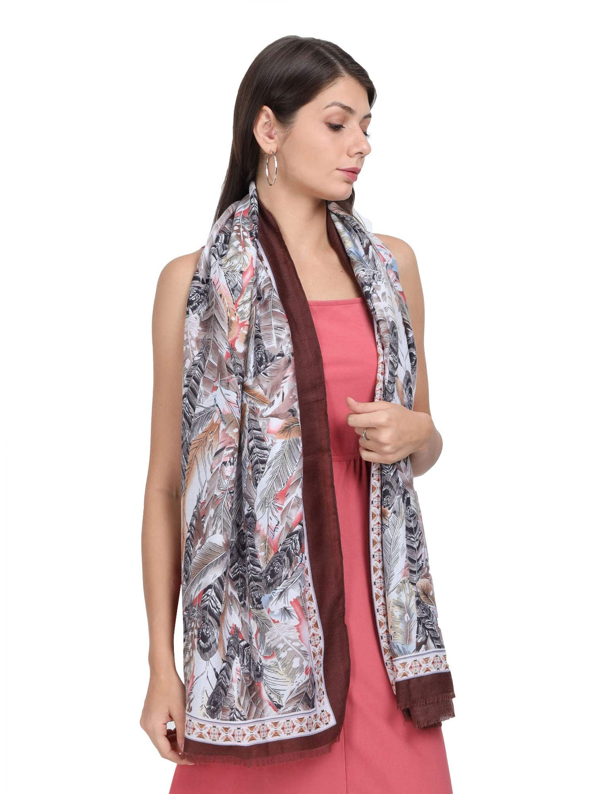 FabSeasons Premium Printed Cotton long Scarf, Scarves, Stole & Shawl for Summer & Winter For Women & Girls, Size 95 * 190 cms
