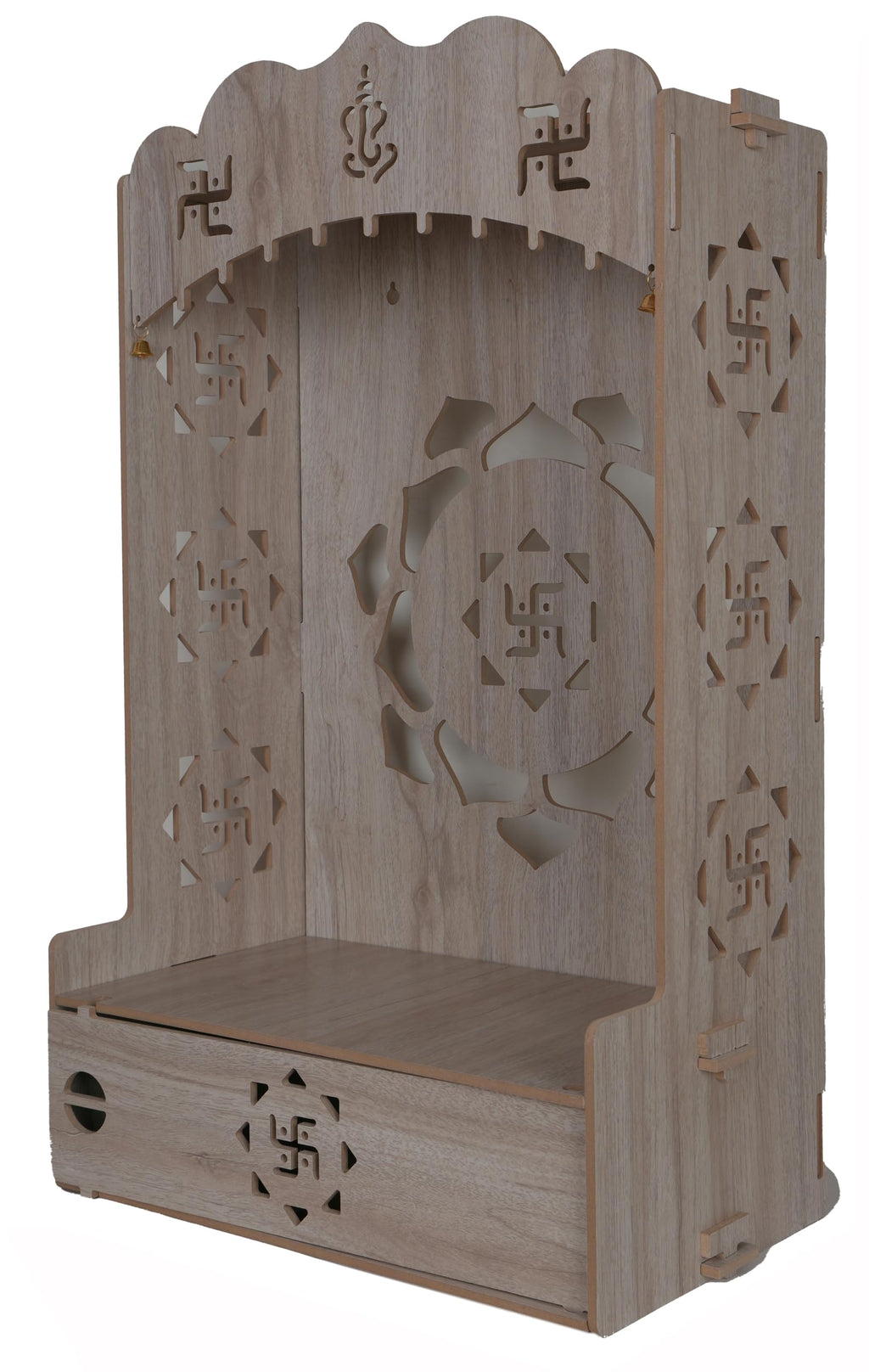 AR ART Divya Pooja mandir for Home Office Foldable Pooja Stand for god devghar for Home mandir for Home Wall Mounted (074)