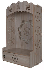 AR ART Divya Pooja mandir for Home Office Foldable Pooja Stand for god devghar for Home mandir for Home Wall Mounted (074)