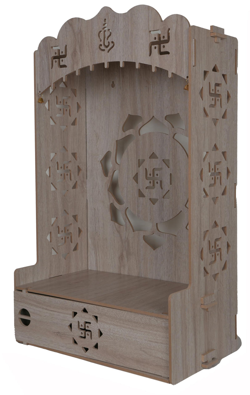 AR ART Divya Pooja mandir for Home Office Foldable Pooja Stand for god devghar for Home mandir for Home Wall Mounted (074)
