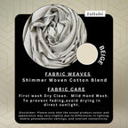 FAHABO Shimmer Woven Cotton Blend Scarf for Women – Lightweight Hijab & Stole Wrap | 73 x 29 Inches (Beige)