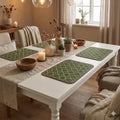 YELONA Leather Dining Table Placemats Set of 4 – Waterproof, Heat Resistant, Anti-Slip, Easy to Clean Table Mats for Dining Table, Kitchen & Home Décor (Seaweed Green, 40 x 30 cm) Kafalo