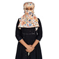 Switchon Scarf Hijab Rayon Printed fancy scarf for women Size Adjustable -Hook loop tape (Multicolor2)