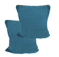 House of Quirk Polar Fleece Fabric Cushion Cover with Zipper Pack of 2 (Teal, 45 x 45 cm)