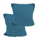 House of Quirk Polar Fleece Fabric Cushion Cover with Zipper Pack of 2 (Teal, 45 x 45 cm)