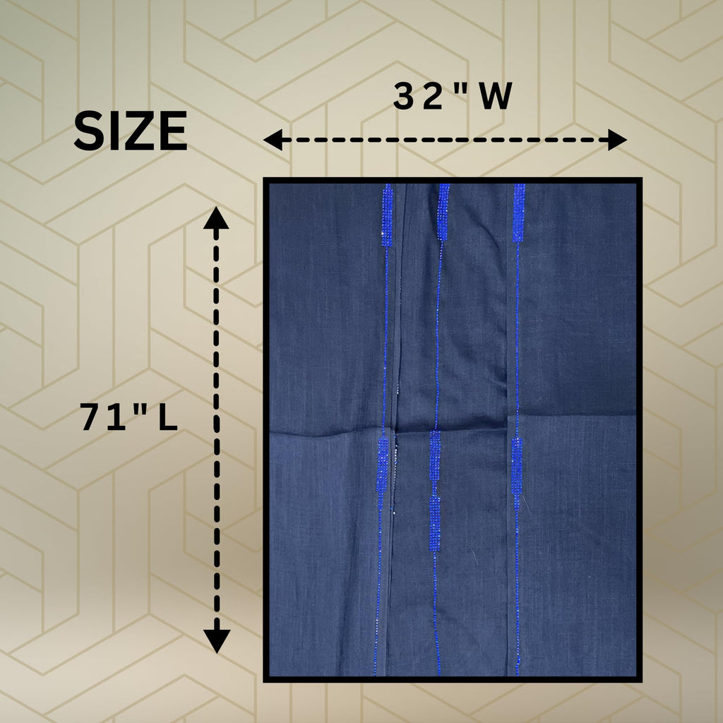 FAHABO Scarf Woman Voile Cotton Scarves with Rhinestone Embellishments | Hijab Scarf | Headscarf | Neck Scarf | Stoles | Wraps Size 71 L x 32 W (Deep Ocean Blue)