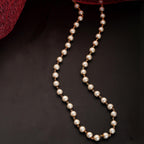 ZENEME Chain 26 Inch Fine Gold Plated Finish Handmade Work Multi-Pearl Jewellery For Women Girls Men (Design-1)