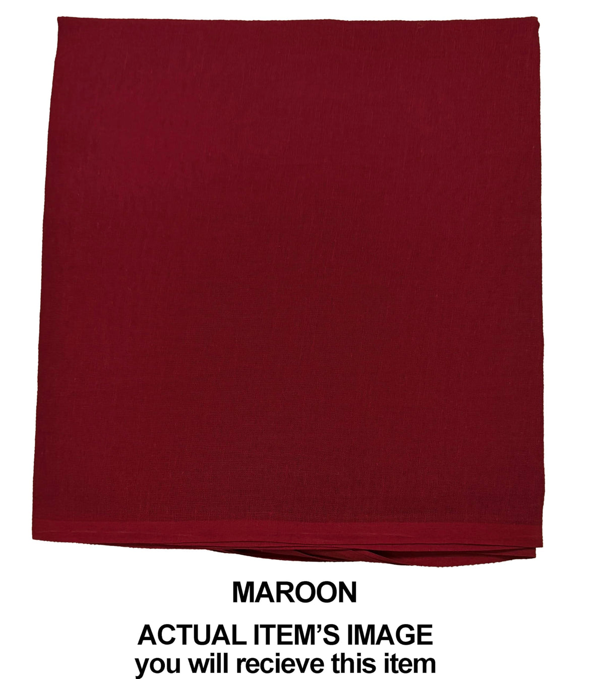 Pure Cotton Scarf Stole for Women, 175 x 100 cm, Lightweight, Versatile, Multiple Colours (Maroon)