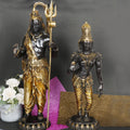 ARTVARKO Big Brass Shiva Parvati Standing Blessing Murti Home Décor House Warming Mandir Puja Temple Pooja Showpiece Marriage Gift 20.5 Inch