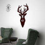 VIBECRAFTS Deer Head MDF Wooden Wall Hanger for Home Decor|Office|Gift (WHVC1Pcs1_50003)
