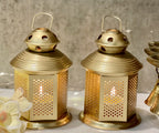 Urban Born Candle Holder for Home Decor | Tea Light Holder | Antique Metal Lantern and Hanging Tealight Holder for Home Decor Items | Tealight Candle Holders for Living Room (Free Tealight)