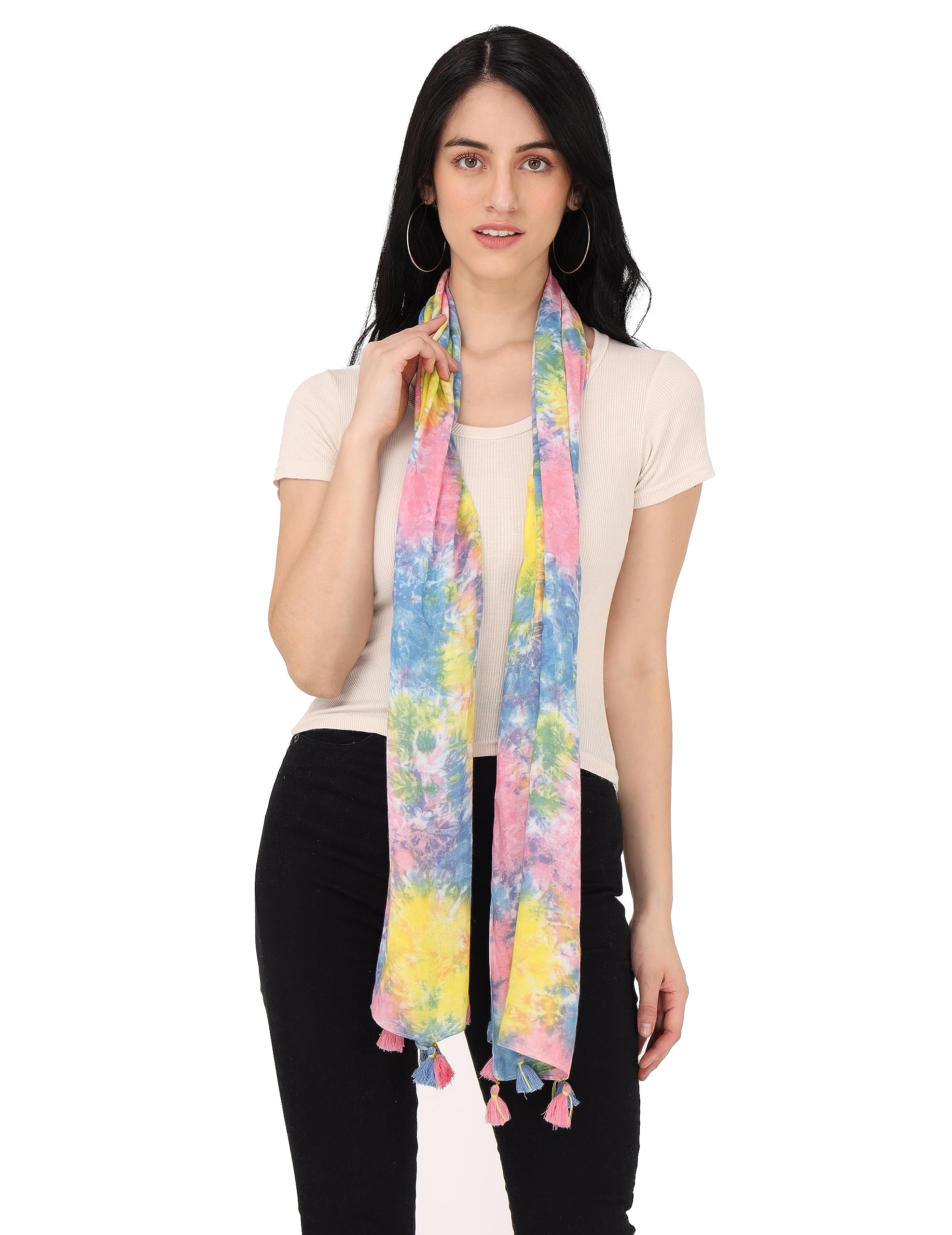 PALATT Cotton Scarf for Women | Lightweight Summer Stole for Women | Soft Breathable Ladies Scarf | Size 70 x 180 cm