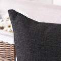 Khooti Jute Cushion Cover | 30x30 Inch | Dark Grey | Set of 2 | Throw Pillow Cover for Couches, Chairs, Sofas, Beds, Coffee Tables, Living Rooms, Bedrooms, Modern Boho Design