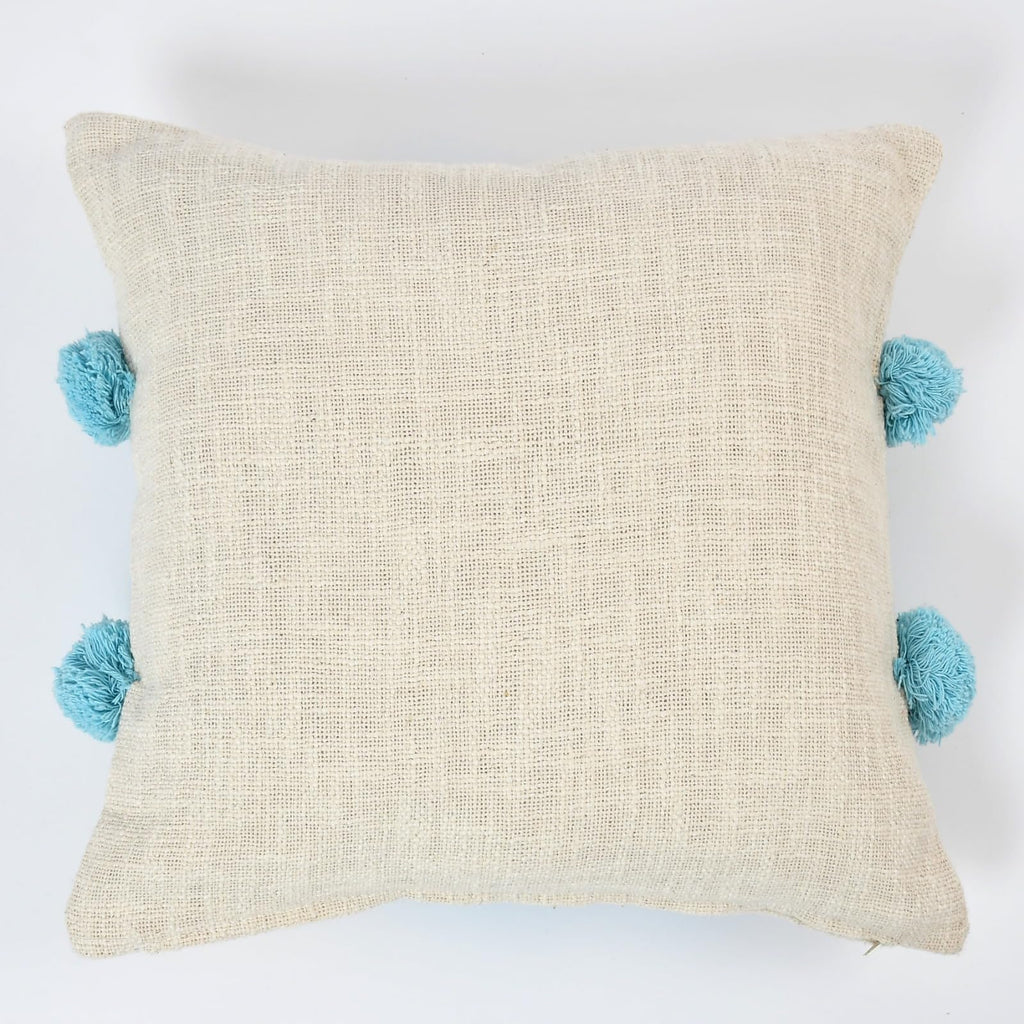 Furnistitchs Premium Decorative Throw Cushion Pillow Cover Boho Home Decor - Living Room Bedroom Couch Sofa Cushion Covers 16 inch x 16 inch (2, Sky Blue Circles)
