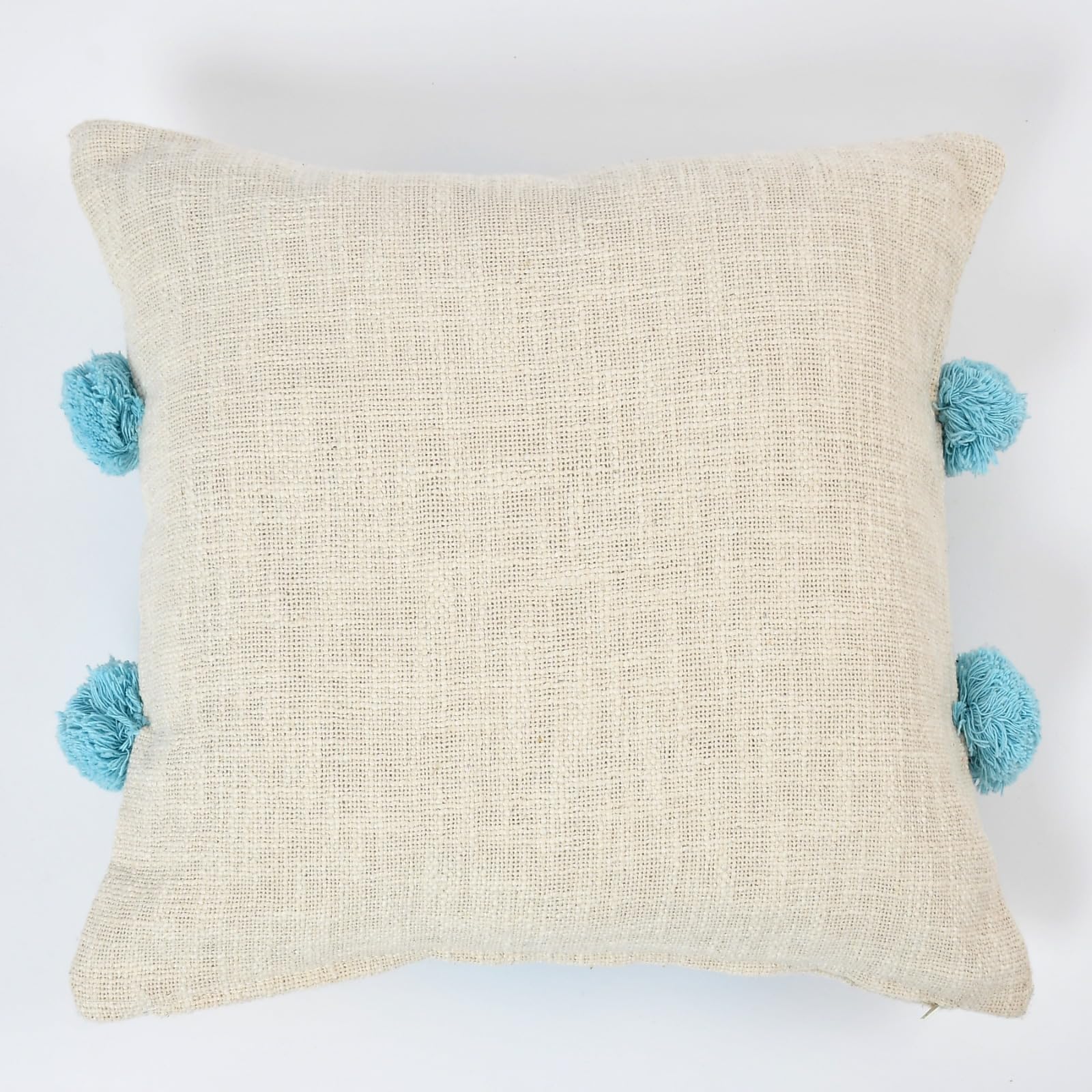 Furnistitchs Premium Decorative Throw Cushion Pillow Cover Boho Home Decor - Living Room Bedroom Couch Sofa Cushion Covers 16 inch x 16 inch (2, Sky Blue Circles)