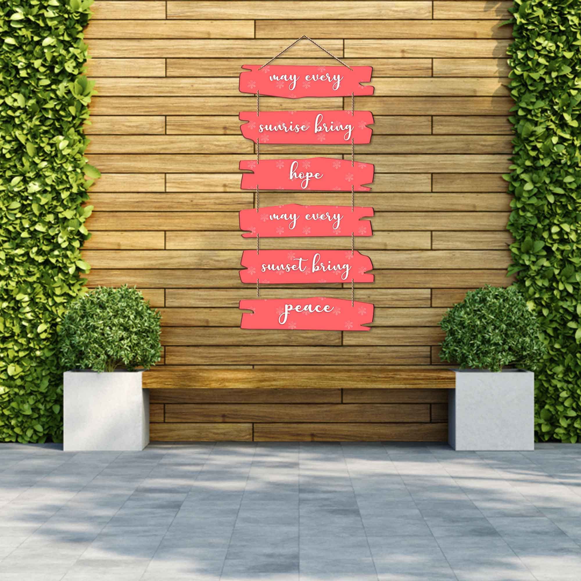 Artvibes Decorative Wall Hanging Wooden Art Decoration item for Living Room | Bedroom | Home Decor | Gifts | Quotes Decor Item | Wall Art For Hall | Mdf Wall Decoration, Set of 6 (WH_3223NR)
