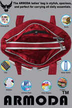 ARMODA Multipurpose Women Shoulder And Shoulder Tote Bag (Red)