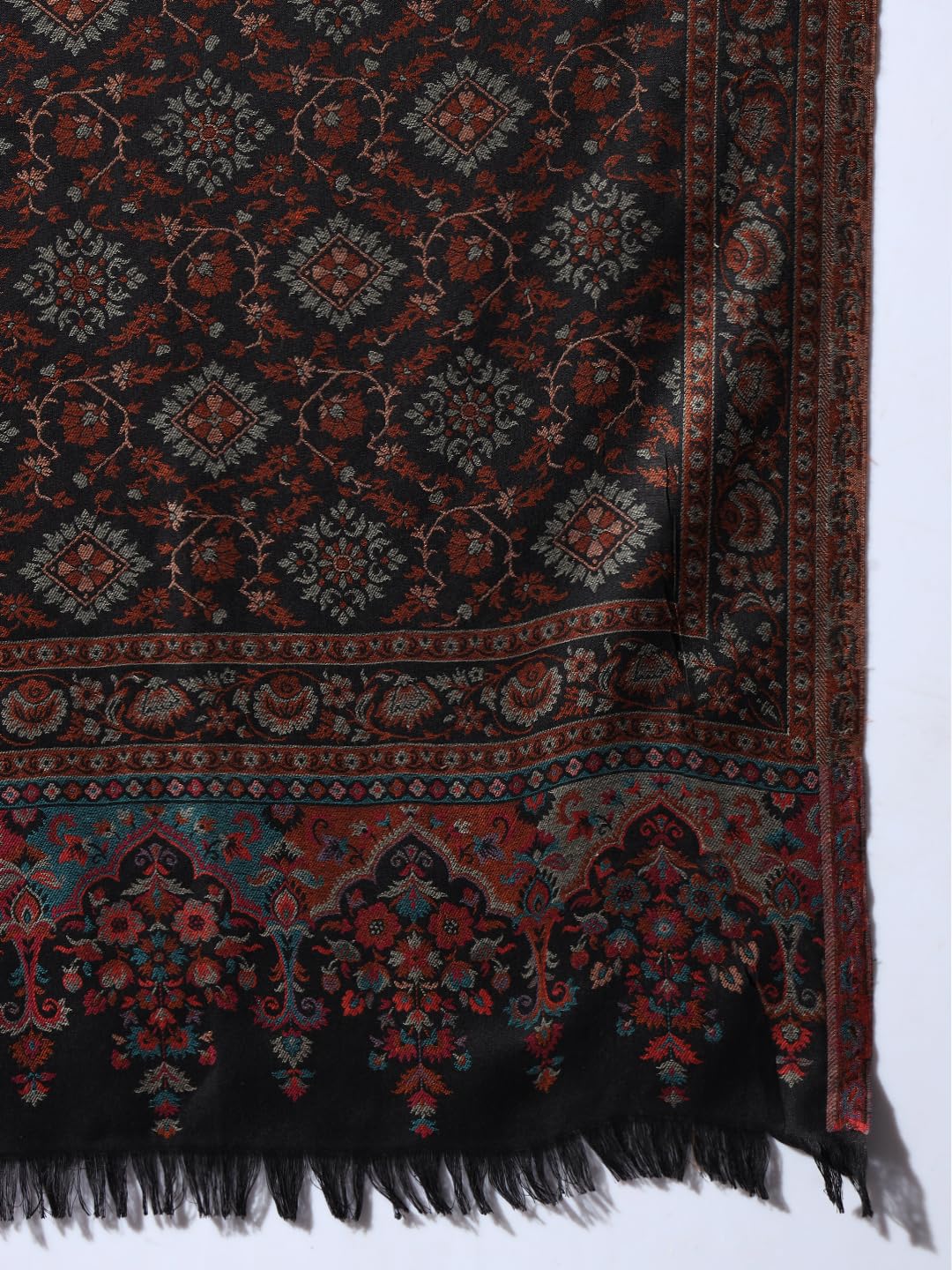 Pashmoda Women Zarif Woven Design Jamawar Shawl (Size 101X203 CM)