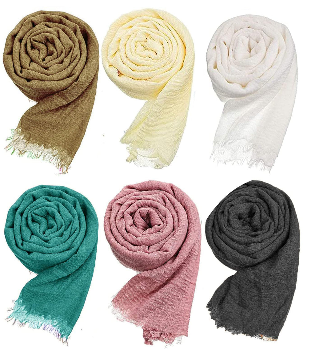 ICW Women's Solid Cotton Scarf for Female (82911_Grey)