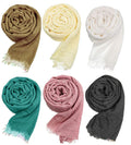 ICW Women's Solid Cotton Scarf for Female (82911_Grey)