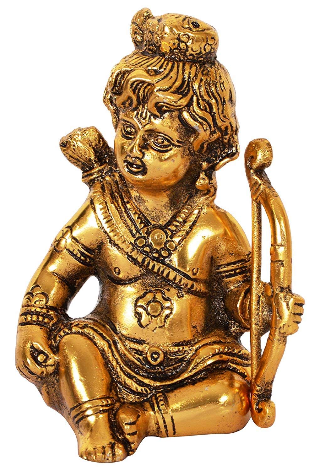 Prince home decor & gifts Lord bal ram ji with dhanush Gold Plated