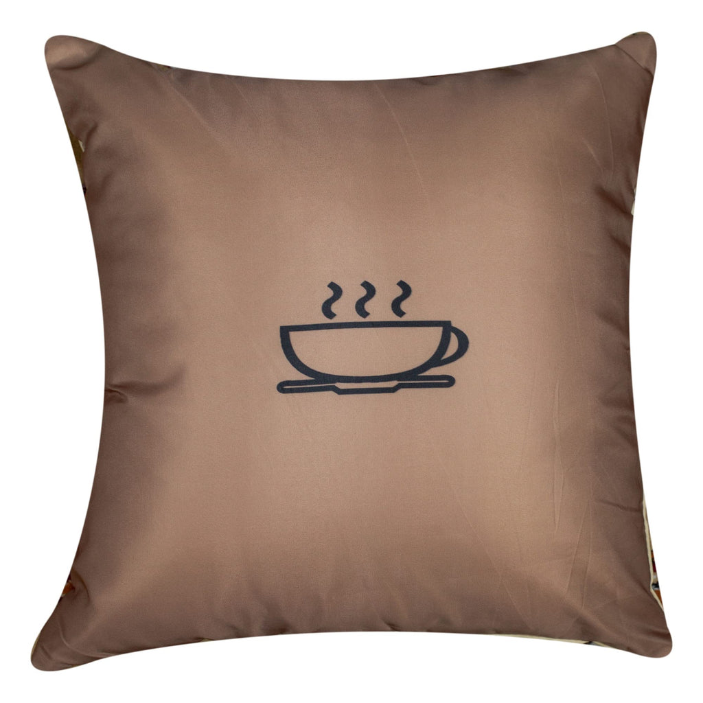 Vendola Mocha Microfiber Satin 250TC Cushion Pillow Covers, Coffee Brown, Set of 5(Mocha,20x20)