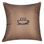 Vendola Mocha Microfiber Satin 250TC Cushion Pillow Covers, Coffee Brown, Set of 5(Mocha,20x20)