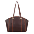 EXOTIC Shoulder Handbag for Women, Classic Fashion Design with Contrast Stitching (Brown)