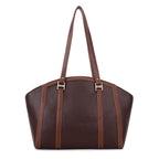 EXOTIC Shoulder Handbag for Women, Classic Fashion Design with Contrast Stitching (Brown)