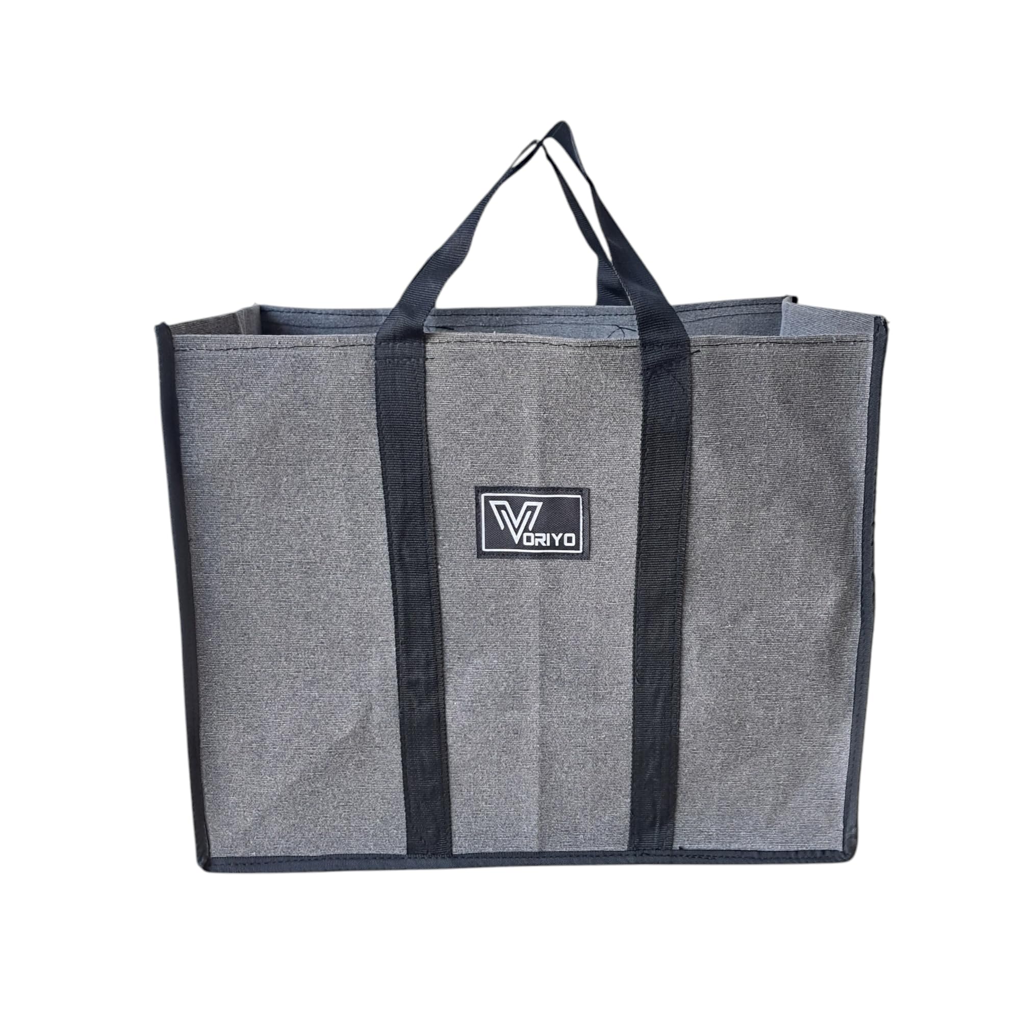VORIYO Travel Shopping Grocery Tote Bag Foldable for Multipurpose Shopper Bag Eco Cotton Daily Use with Strong Handles (Pack Of 2) TV02SA