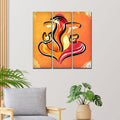 VIBECRAFTS Shree Ganesh Ji 3 Pieces Canvas Wall Painting Fitted With Wooden Frame For Home | Office | Living Room | Gifts (PTVC3Pcs1_9575)