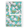 Divine Casa Floret 100% Cotton Double Dohar | 120 GSM | Soft & Lightweight Throw Blanket | Reversible Design | Cozy & Breathable Bedding | All-Season Comfort | 220 x 205 CM, Meadow Green Kafalo