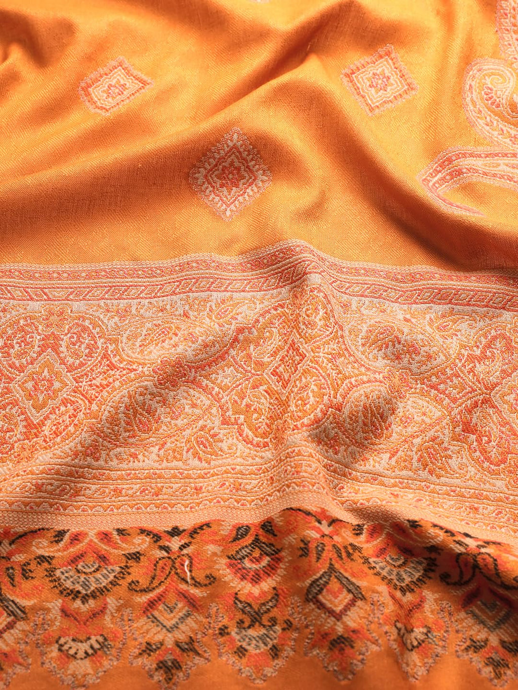 Pashmoda Women Chaman Woven Design Jamawar Shawl (Size 101X203 CM)
