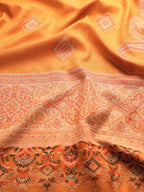 Pashmoda Women Chaman Woven Design Jamawar Shawl (Size 101X203 CM)