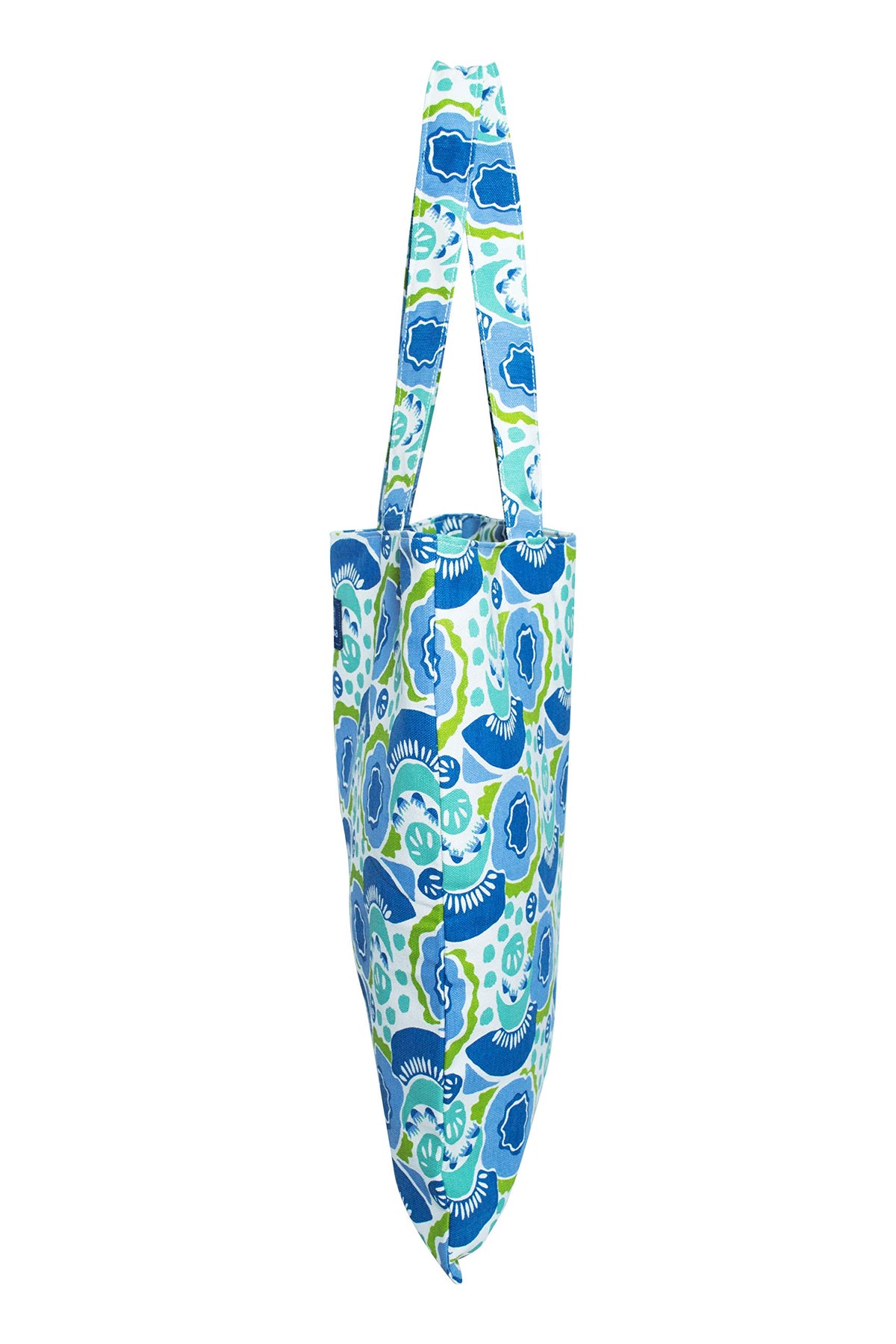 AQVA Printed Soft Cotton Canvas Tote Bag for Women | Trendy Stylish Multipurpose Handbag with Zipper | Shoulder Bag for Shopping, Grocery, Travel, Beach & Work | Melons, Sky Blue