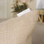 Khooti Jute Cushion Cover | 22x22 Inch, Light Linen