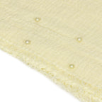 IBA ISBA COLLECTIONS Crinckle Cotton Hijab | Scarves with Pearls Studded | 108 * 90 cms | (Cream 1)