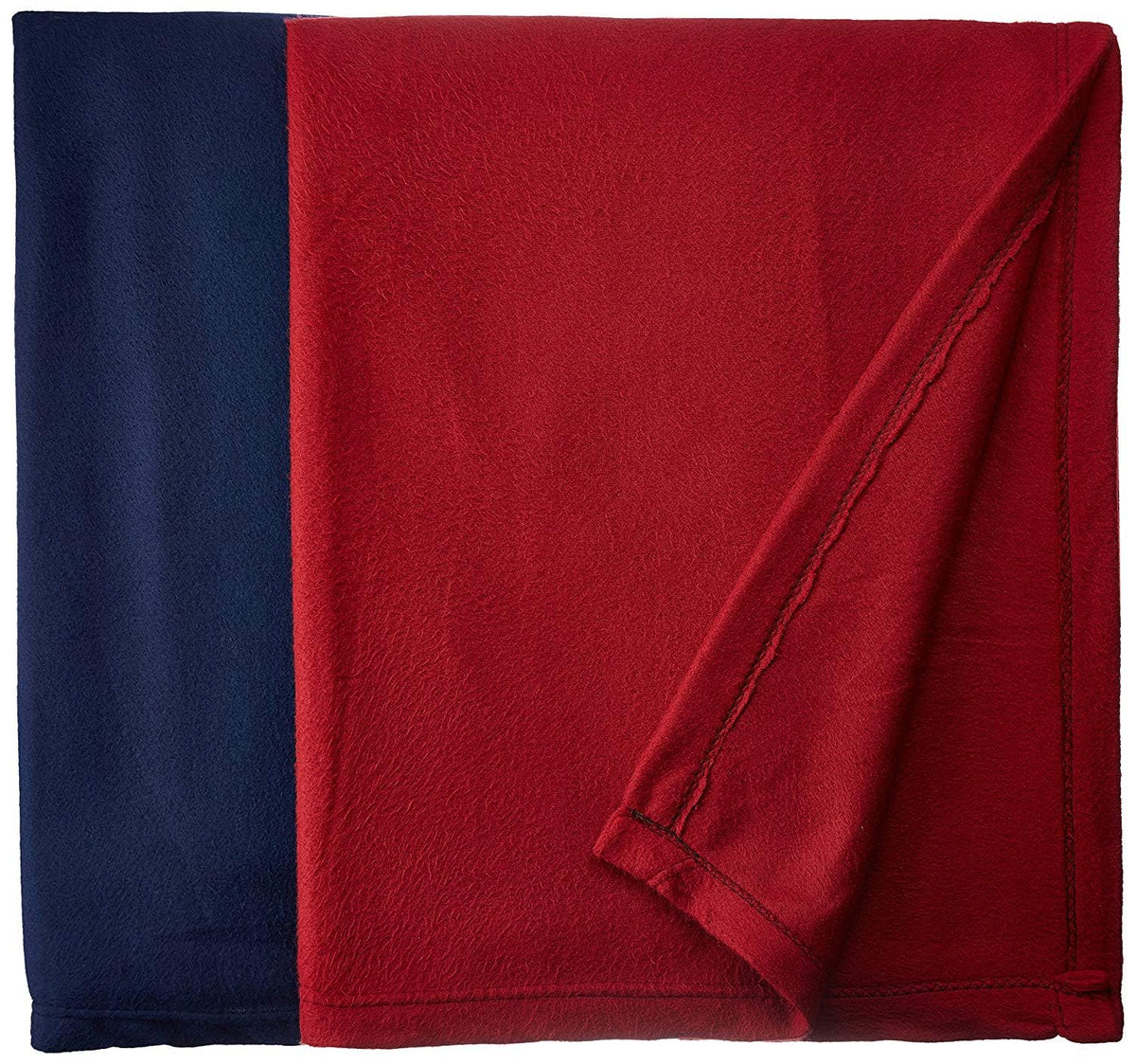 Purav Light 90''x90'' Double Bed Fleece Blanket & Warm Bedsheets-Lightweight All Season use Set of 2 pc-Maroon+Blue Kafalo