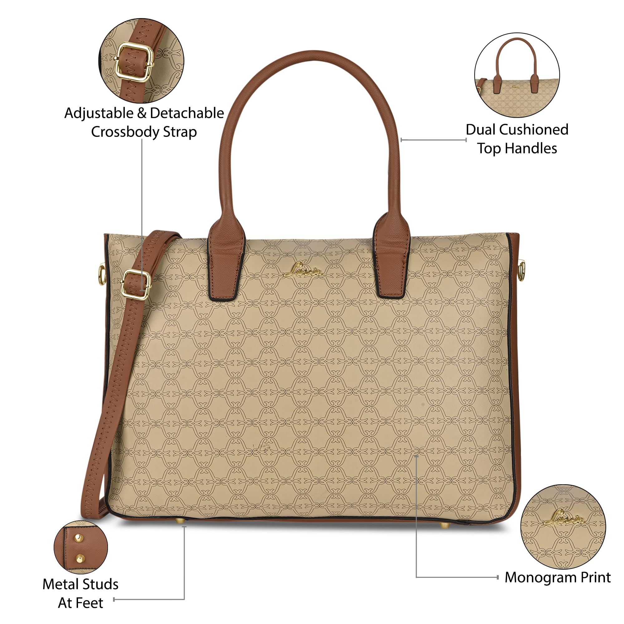 Lavie Women's Monoprint Raily Plus Tote Bag | Ladies Purse Handbag