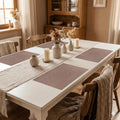 YELONA Placemats Set of 4, Heat-Resistant Woven Vinyl Table Mats, Non-Slip & Washable Dining Tablemats for Kitchen & Dinner Decor, Rosy Brown (45cm x 30cm) Kafalo