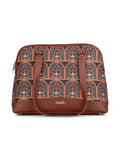 ZOUK Carry-All Work Bag | Stylish Handbag for Women Office Use | 13-Inch Laptop Compartment | Water-Resistant | Tote Bag for Office, College & Travel | Royal Indian Peacock Motif