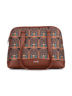 ZOUK Carry-All Work Bag | Stylish Handbag for Women Office Use | 13-Inch Laptop Compartment | Water-Resistant | Tote Bag for Office, College & Travel | Royal Indian Peacock Motif