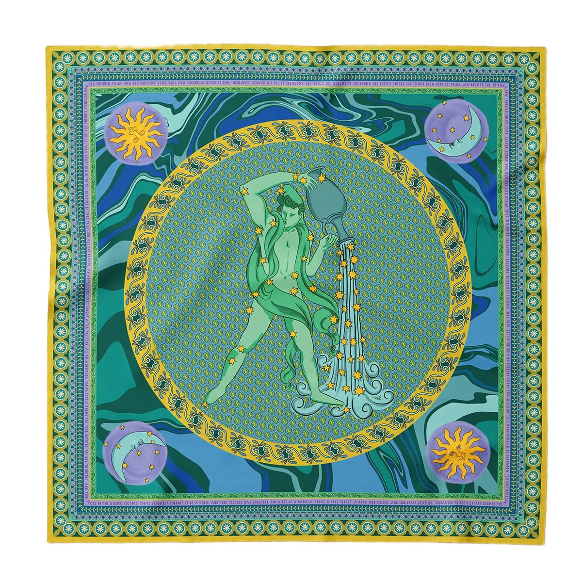 ULOS Women's Zodiac Signs Print Satin Scarf - Neck Scarf (Square) (22x22) (12 Designs)
