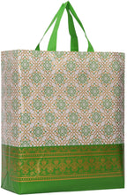 AUTHENTIC AK Reusable Printed Tote Bags, Set of 4, Red, Green, Blue, Orange (40)