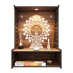 Rellon Industries Temple for Home, Mandir for Home for Pooja Mandir for Home Beautiful Wooden Temple for Home Pooja Stand for Home and Office with LED Spot Light mandir (A4)